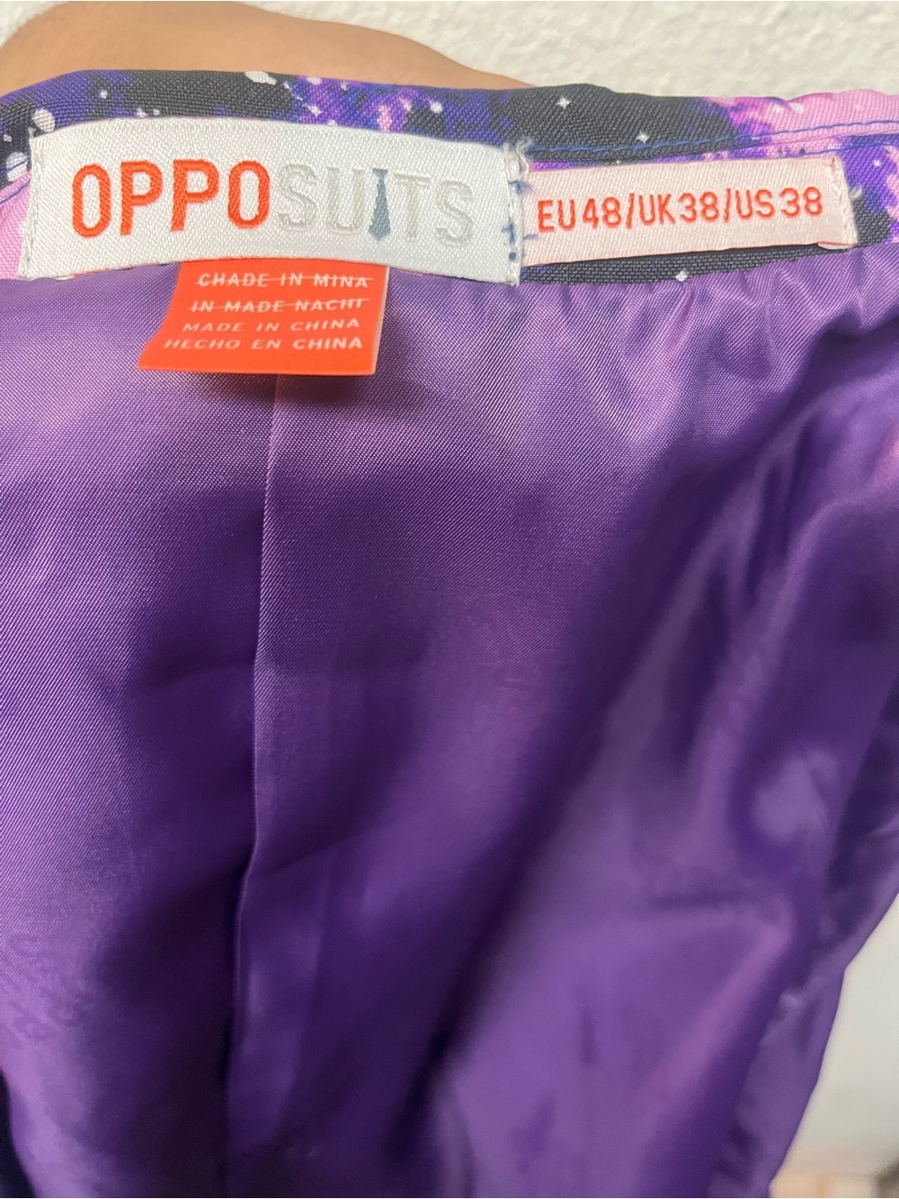 OppoSuits Purple Galaxy Print Blazer - Picture 4 of 9